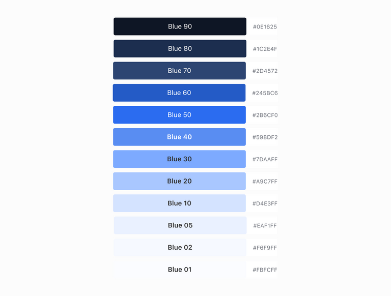 colors in the blue color ramp